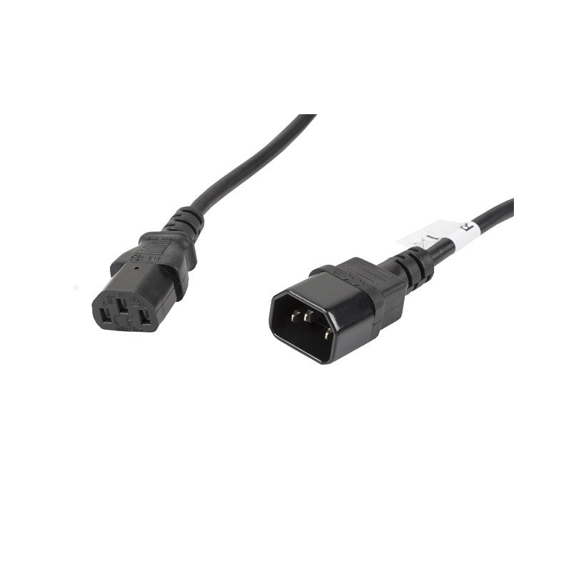 Cable alargador lanberg alimentacion cpu iec320 c13 h - iec320 c14 m vde 5m