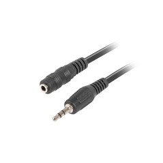 Cable lanberg estereo jack 3.5 mm macho a jack 3.5 mm hembra negro 1.5