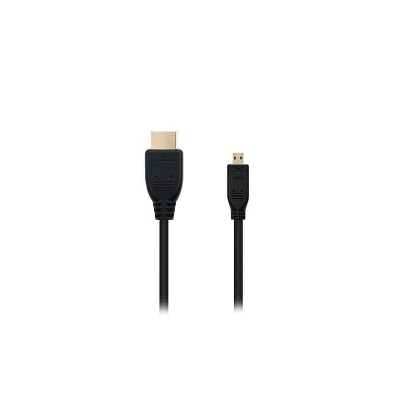 Cable micro hdmi tipo d a hdmi tipo a nanocable 1.8m negro 1.8m - macho a macho - alta velocidad - negro