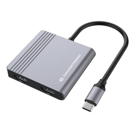 Hub usb tipo c conceptronic donn13g 2 x hdmi - 1 x usb 3.0 - 1 x usb t