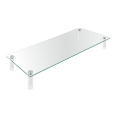 Soporte elevador tooq de vidrio para monitores