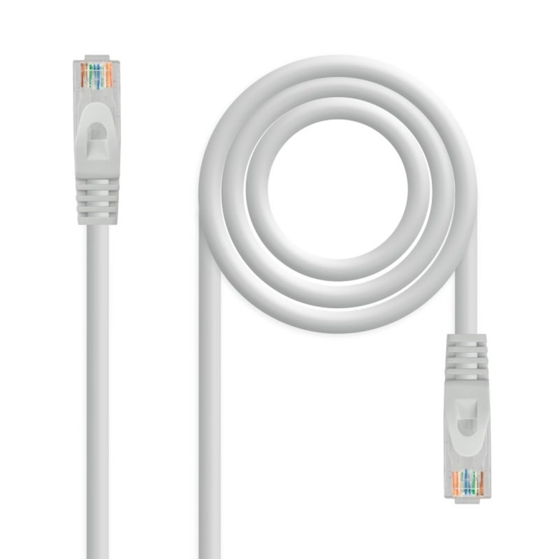 Cable red nanocable latiguillo rj45 lszh utp awg24 cat.6a 1m gris