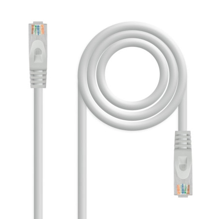 Cable red nanocable latiguillo rj45 lszh utp awg24 cat.6a 1m gris