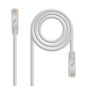 Cable red nanocable latiguillo rj45 lszh utp awg24 cat.6a 1m gris