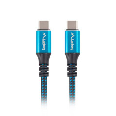 Cable usb tipo c lanberg 1.2m - macho - macho - negro - azul