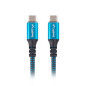 Cable usb tipo c lanberg 1.2m - macho - macho - negro - azul