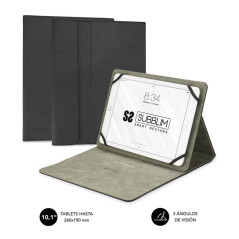 Funda subblim clever stand para tablet case 10.1 pulgadas negro