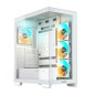 Caja ordenador gaming gigabyte c500 atx cristal templado blanca