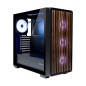 Caja ordenador gaming unykach revelat madeira atx argb cristal templado negra