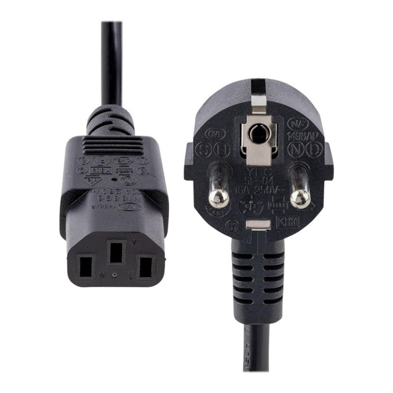 Cable schuko a c13 startech 1m - negro