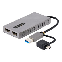 Adaptador usb 3.0 - usb tipo c a 2x hdmi startech macho - hembra - gri