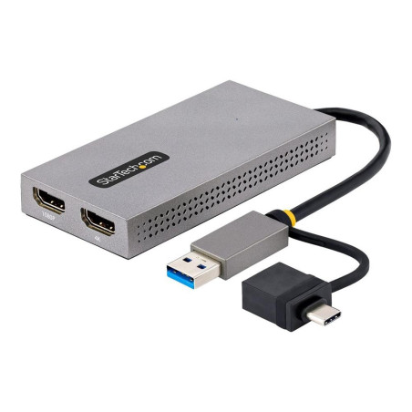 Adaptador usb 3.0 - usb tipo c a 2x hdmi startech macho - hembra - gri