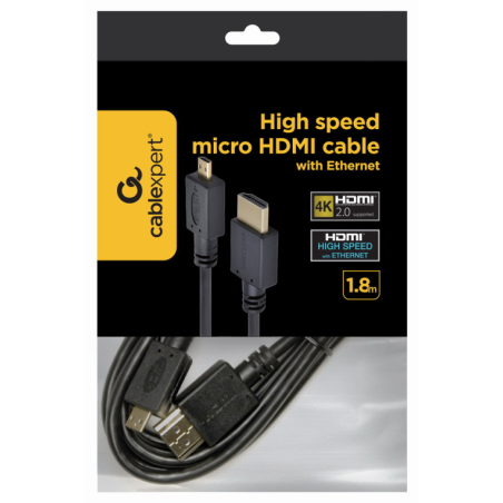 Gembird 1.8m HDMI-M/micro HDMI-M cable HDMI 1,8 m HDMI tipo A (Estánda