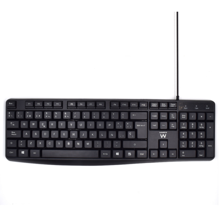 Ewent EW3001 teclado Oficina USB QWERTY Español Negro