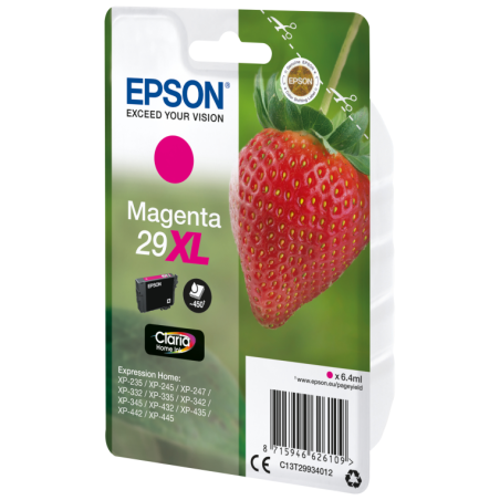 Epson Strawberry Singlepack Magenta 29XL Claria Home Ink
