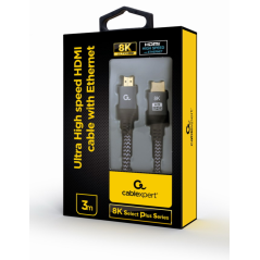 Gembird CCB-HDMI8K-3M cable HDMI HDMI tipo A (Estándar) Gris
