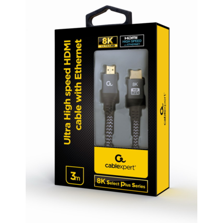 Gembird CCB-HDMI8K-3M cable HDMI HDMI tipo A (Estándar) Gris