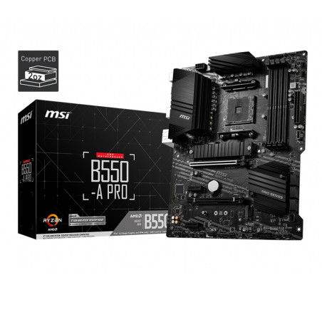 Placa base msi amd b550 - a pro am4 - atx - ddr4 x4 - max 128gb - 3200
