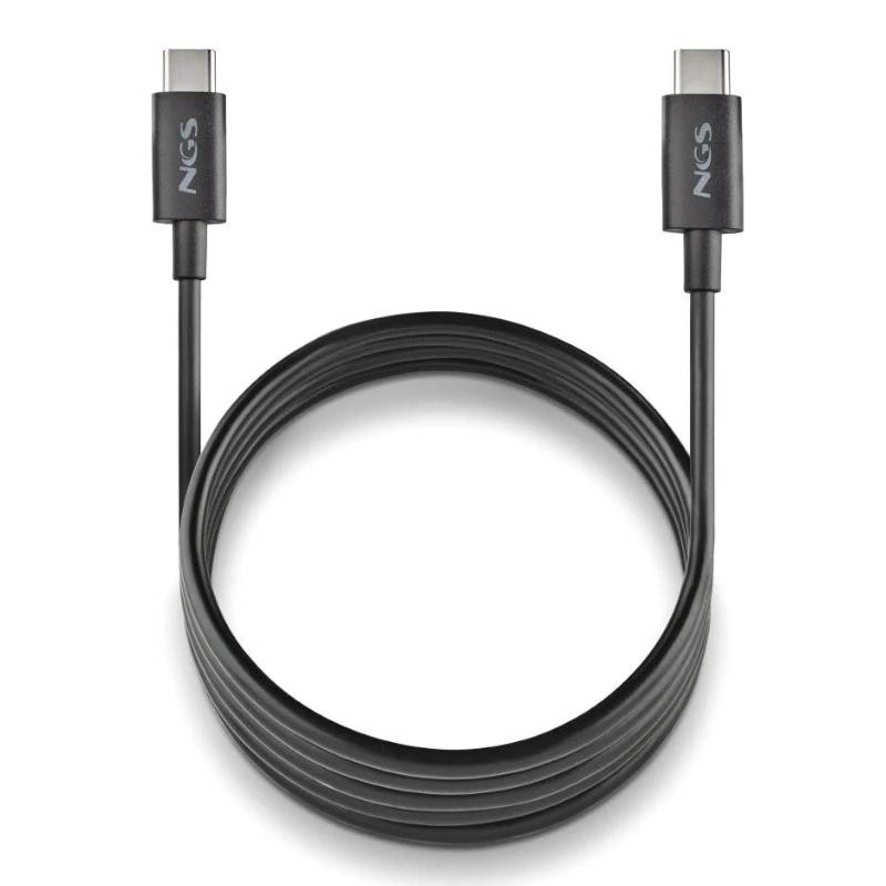 NGS CABLE CARGA RAPIDA USB-C A USB-C 1M NEGRO NGS CABLE CARGA RAPIDA USB-C A USB-C 1M NEGRO