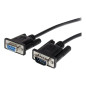 Cable db9 startech 3m - macho - hembra - negro