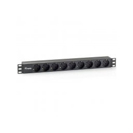 Regleta alimentacion equip rack 19 pulgadas 1u 9 tomas 3500w cable 1.8