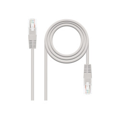 CABLE DE RED LATIGUILLO RJ45 UTP CAT6 AWG24 LSZH 1 M GRIS NANOCABLE