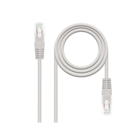 CABLE DE RED LATIGUILLO RJ45 UTP CAT6 AWG24 LSZH 1 M GRIS NANOCABLE