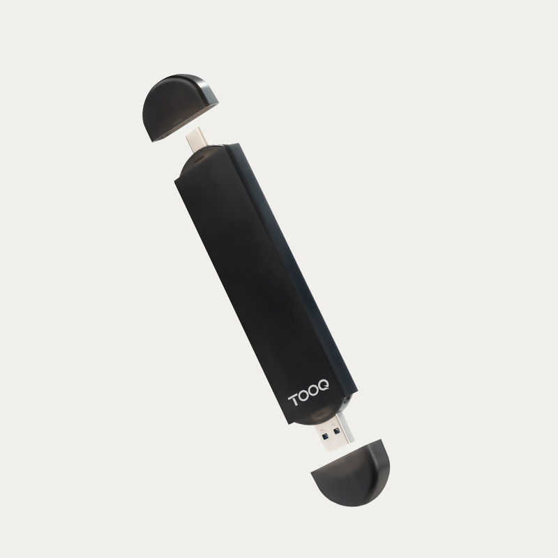 CAJA EXTERNA SSD NGFF y NVMe PCIe USB-C 3.2 Gen 2 USB-A NEGRO TOOQ