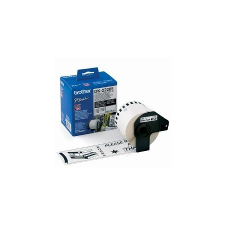 Etiquetas cinta continua brother blanca dk22205 62mm ql - 500a ql - 50