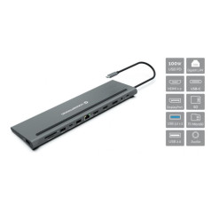 Docking station conceptronic usb tipo c donn17g 2 x hdmi - 1 x dp - 2 