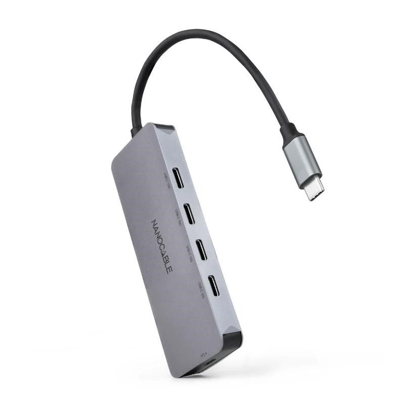 Nanocable HUB USB-C/M a 4xUSB-C/H + USB-C PD 100W Nanocable HUB USB-C/M a 4xUSB-C/H + USB-C PD 100W