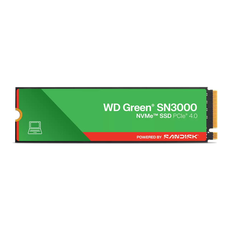 2 TB SSD SERIE M.2 2280 PCIe GREEN NVME SN3000 WD WDS200T4G0E