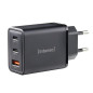 Cargador de pared intenso gan w65acc 2x usb tipo c 1x usb tipo a negro 65w