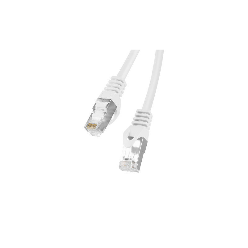Cable red lanberg latiguillo cat.6 ftp 0.5m blanco fluke passed