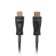 Cable hdmi aoc lanberg v2.1 m - m optico activo 8k 60hz 80m negro