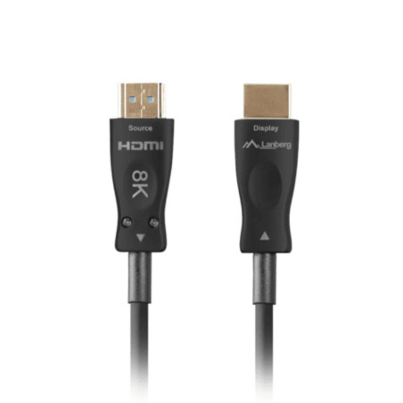 Cable hdmi aoc lanberg v2.1 m - m optico activo 8k 60hz 80m negro