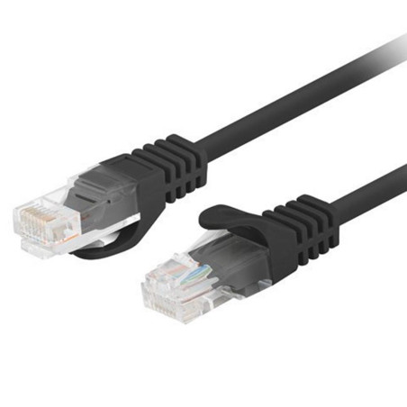 Cable red lanberg latiguillo cat.6 u - utp 7.5m negro fluke passed