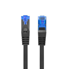 Cable red lanberg latiguillo cat.6a s - ftp lszh cca 0.5m negro fluke 