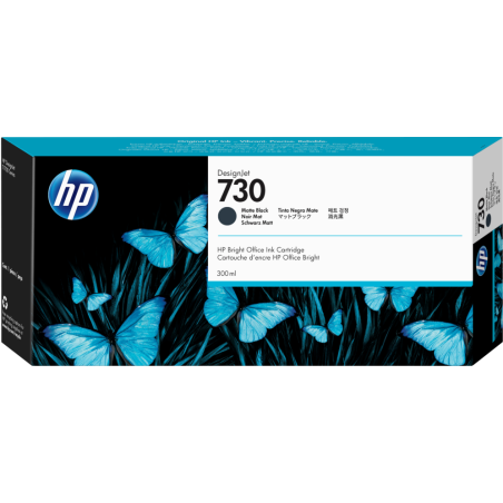 Cartucho tinta hp 730 negro mate
