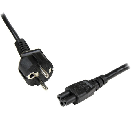 Cable schuko a c5 startech 1m - macho - hembra - negro