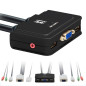Conmutador kvm leven one kvm - 0223 vga usb para 2 cpu