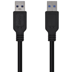 AISENS Cable USB 3.0, Tipo A/M-A/M, Negro, 2.0m