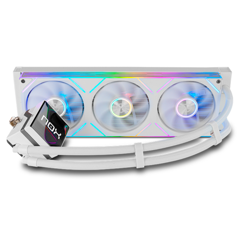 NOX Hummer M-360 LCD|Kit RL Magnético ARGB Blanco