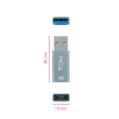 Nanocable Adaptador USB-A/M 3.1 GEN2 a USB-C/H