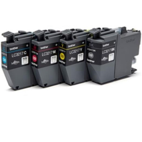 Pack cartuchos tinta brother lc3217val negro cian magenta amarillo 550