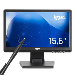 iggual Monitor táctil resistivo 15,6 16:9 HD+
