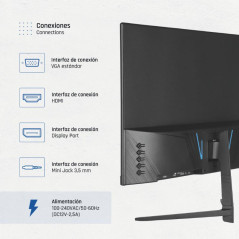 iggual Monitor 21,5 IPS 1ms FHD 120Hz VGA HDMI DP