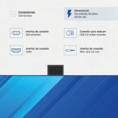 iggual Monitor 27 120Hz 1ms HDMI VGA MM AA webcam