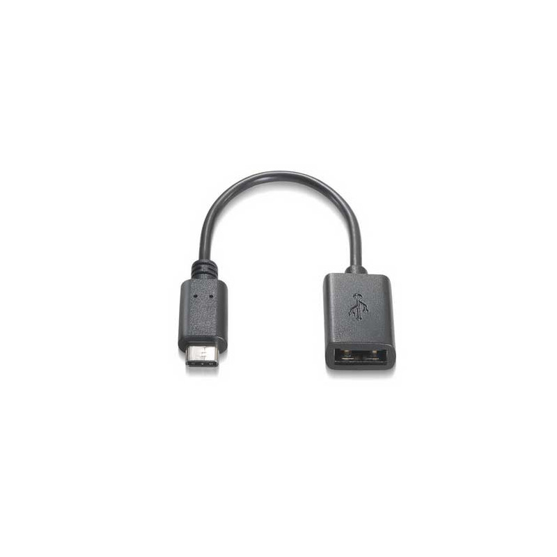 CABLE USB 2.0 3A TIPO USB-C/M-A/F 15 CM NEGRO NANOCABLE