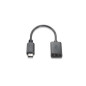 CABLE USB 2.0 3A TIPO USB-C/M-A/F 15 CM NEGRO NANOCABLE